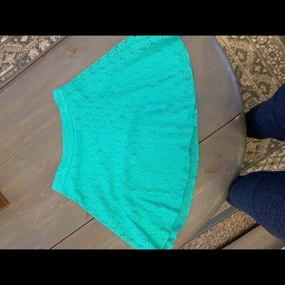 Floral lace skater skirt